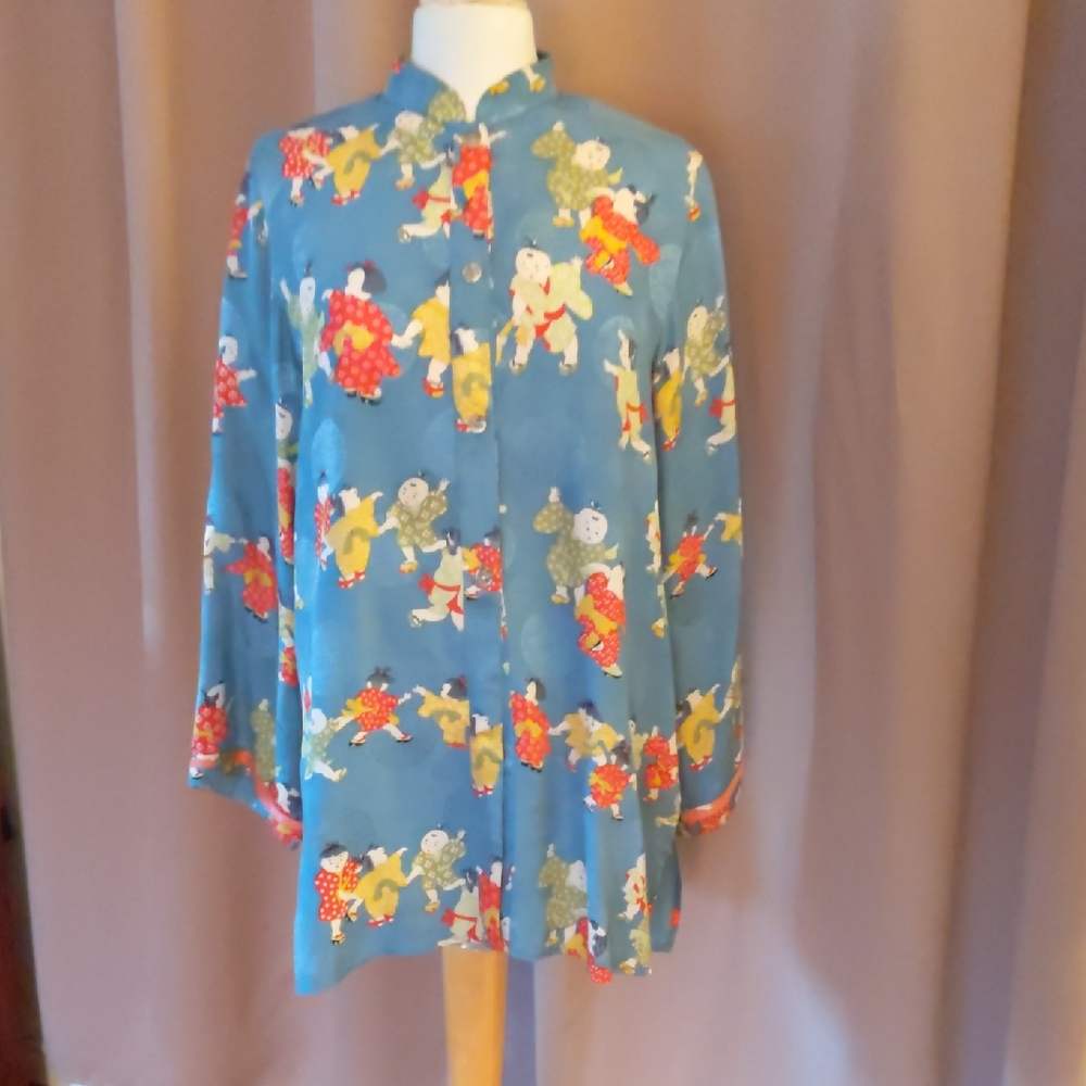 Citron Asian Blue Tunic